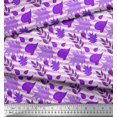 thumbnail image 3 of Soimoi Poly Georgette Tissu Rayures et Feuilles d'Automne Tissus Imprimés par Yard 42 Pouces de Large, 3 of 3