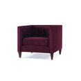 thumbnail image 1 of Jack Tufted Tuxedo Accent Arm Chair Burgundy, 1 of 10