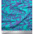 thumbnail image 1 of Soimoi Green Georgette Viscose Fabric Abstract Circles Abstract Print Fabric by the Yard 42 Inch Wide, 1 of 1