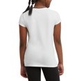 thumbnail image 3 of Hanes T-Shirt Essentiel pour Filles, Lot de 2, S, Blanc, 3 of 4