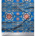 thumbnail image 1 of Soimoi Polyester Crepe Fabric Floral Mandala Print Fabric by The Yard 42 Inch Wide, 1 of 3