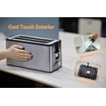 thumbnail image 4 of Mecity 4 Slice Toaster, Long Slot Toaster With Countdown Timer, Bagel/Defrost/Reheat/Cancel Functions,Warming Rack, Removable Tray, 6 Browning Settings, Extra Wide Slots, Stainless Steel, 1300W, 4 of 5