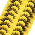 thumbnail image 3 of HSHDLDF ALICROWN Lashes Cat Eye False Eyelashes Wispy Strip Fake Eyelashes Fox Eye Lashes Mink Fluffy Eyelashes with Clear Band 9 Pairs Long False Lashes, 3 of 7