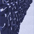 thumbnail image 1 of Ahgly Company Tapis d'Intérieur Lavables en Machine, Carrés Transitionnels, Bleu Nuit, Carrés de 5', 1 of 7