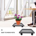 thumbnail image 4 of Under Plant Flowerpot Tray Plant Roller Flowerpot Base Home Plants Stand with Wheels, 4 of 8