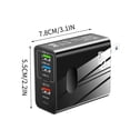 thumbnail image 3 of Chargeur de Téléphone Mobile 5V3.1A PD+3USB Chargeur de Voyage Multiport Adaptateur de Charge Standard US, 3 of 4