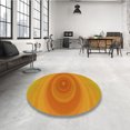 thumbnail image 4 of Ahgly Company Tapis d'Intérieur Lavable à la Machine, Carré, Transitionnel, Orange Rouge Orange, Tapis de Zone, 8 Pieds Carré, 4 of 7