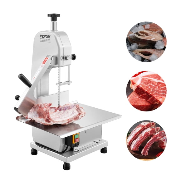 VEVOR 650W Commercial Electric Meat Bandsaw Stainless Steel Bone Sawing Machine