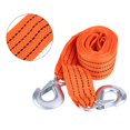 thumbnail image 1 of Towing Strap, 4 Meter Load 3 Ton  Car Trailer Towing Rope Strap Tow Cable with Hooks Emergency Vehicle Tool, 1 of 8