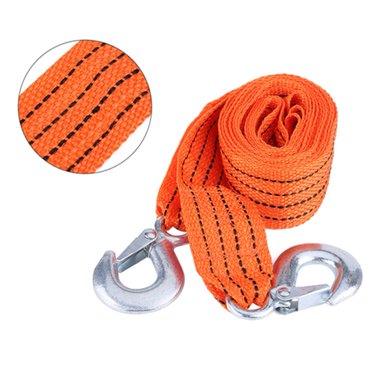 Sangle de Remorquage, Charge de 4 Mètres 3 Tonnes Sangle de Remorquage pour Remorque avec Crochets Outil d'Urgence pour Véhicule