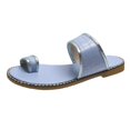 thumbnail image 1 of Women 2025 Casual Adjustable Hook Loop Sandals Summer Open Toe Slides Sandals Flat Sandal, 1 of 5