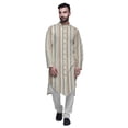thumbnail image 1 of Atasi Button Down Asymmetric Printed Long Sleeve Rayon Kurta Pyjama Set, 1 of 4