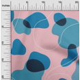 thumbnail image 2 of oneOone Rayon Medium Blue Fabric Abstract Organic Shape Sewing Craft Projects Fabric Prints By Yard 56 Inch Wide, 2 of 4