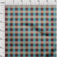 thumbnail image 2 of oneOone Georgette Viscose Teal Blue Fabric Gingham Check Fabric For Sewing Printed Craft Fabric By The Yard 42 Inch Wide, 2 of 4