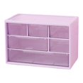 thumbnail image 1 of 3 Layers Desktop Drawer Storage Box 6 Grids Jewelry Beauty Lens Organization Box for Small Items Purple, 1 of 10