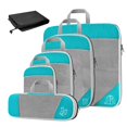 thumbnail image 2 of jifeng 1Set Compression Packing Cubes Luggage Organizer Travel Keeping Organized Sky Sky Blue 6Pcs, 2 of 5
