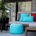 thumbnail image 2 of Gouchee Home Soleil Indoor/Outdoor Ottoman – Water-Repellent Peacock Pouf with Polystyrene Bead Filling, Lightweight & Durable for Patio, Balcony, or Living Room, 2 of 6