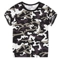 thumbnail image 1 of Sunnyoo T-Shirt Camouflage à Manches Courtes pour Grands Garçons, T-Shirt à Col Rond Décontracté d'Été, Tenue Quotidienne, 1 of 4