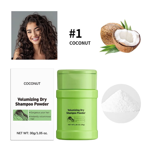 Poudre de Shampoing Sec Matifiant Racines Aspect Plus Fourni Cheveux Rafraîchissants Végane Sans Blanc Format Voyage Shampoing Sec Convenant aux Femmes et aux Hommes, Filet de Soins Capillaires en Polyester
