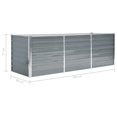 thumbnail image 3 of vidaXL Garden Raised Bed Galvanised Steel 240x80x77 cm Grey, 3 of 3