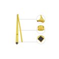 thumbnail image 3 of INSPIRE CHIC Men's Solid Color Narrow Stripes Necktie Graduation Suit Formal Ties Yellow, 3 of 5
