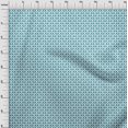 thumbnail image 4 of oneOone Cotton Jersey Turquoise Blue Fabric Geometrical Craft Projects Decor Fabric Printed By The Yard 58 Inch Wide, 4 of 4