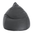 thumbnail image 1 of Fauteuil poire Gouchee Home Easy gris – Tissu microfibre polyester doux avec rembourrage en billes de polystyrène, adapté aux adultes et aux adolescents, siège léger et portable pour dortoir ou salon, 1 of 8