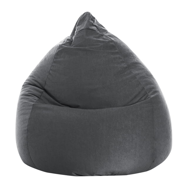 Fauteuil poire Gouchee Home Easy gris – Tissu microfibre polyester doux avec rembourrage en billes de polystyrène, adapté aux adultes et aux adolescents, siège léger et portable pour dortoir ou salon