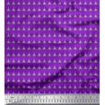 thumbnail image 1 of Soimoi Purple Velvet Fabric Tree Christmas Printed Fabric 1 Yard 58 Inch Wide, 1 of 3