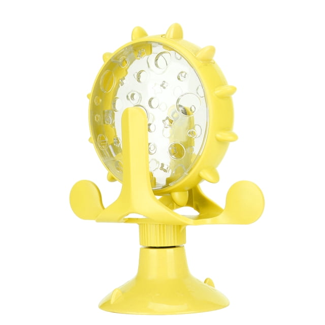 Pet Toy, Food Leakage Cat Puzzle Toy Rotation Healthy For Cat Yellow