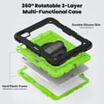 thumbnail image 2 of XYX For iPad Pro 11 inch Case 2024 (M4), 360 Rotating Shockproof Cover with Stand, Screen Protector, Shoulder Strap, Lime PC, 2 of 7