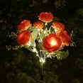 thumbnail image 4 of PEONAVET Plastics Floor Lamp Outdoor Solar Peony Flower Lantern 7 Heads LED Simulation Flower Waterproof Lights For Garden Decoration In Paths Yards And Terraces, 4 of 6