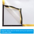 thumbnail image 3 of Unique Bargains 8"x12" Magnetic Display Frame A4 Adhesive Magnetic Sign Holder Golden 5 Pack, 3 of 6