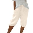 thumbnail image 1 of Timegard Womens Shorts Elastic High Waist Bottom Drawstring Shorts Summer Casual Solid Color Shorts, 1 of 7