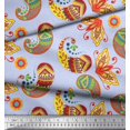 thumbnail image 2 of Soimoi Poly Georgette Fabric Artistic Paisley Printed Craft Fabric by the Yard 52 Inch Wide, 2 of 3
