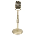 thumbnail image 3 of Simulation Microphone And Stand Set, Creativity Vintage Microphone Prop Model Stable Exquisite Workmanship  For Photo Studio Gold, 3 of 8