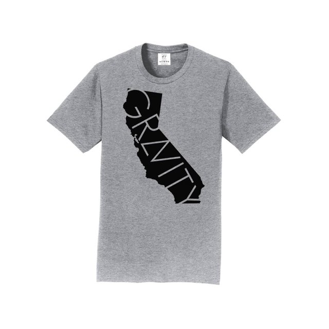 Gravity TradIng Cali Short-Sleeve T-Shirt - Athletic Heather - Black Logo - Large