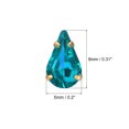 thumbnail image 2 of Unique Bargains 20Pack Teardrop Sew on Rhinestone - 8x5mm Glass Teardrop Crystal Rhinestones in Gold Prong Setting (Lake Blue), 2 of 7