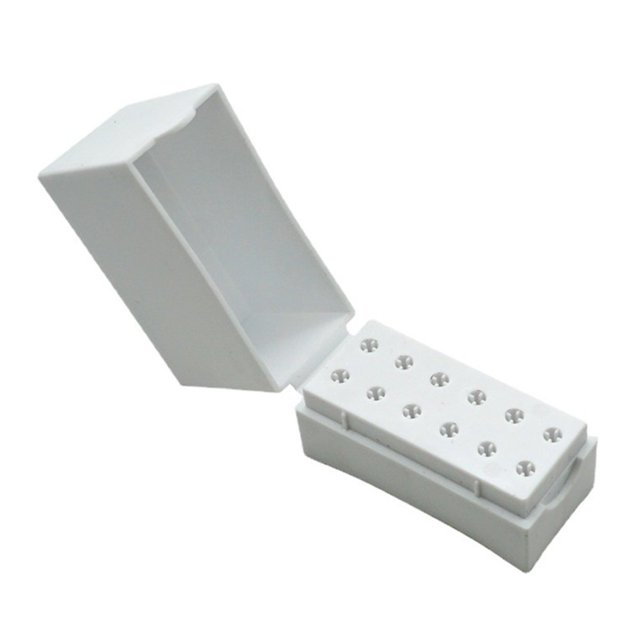 12 Trous Bit Boîte Grande Capacité Boucle Conception Anti-Poussière Outil Manucure Résistant à l'Humidité Nail Art Perceuse Tête de Broyage Bit Affichage Sto