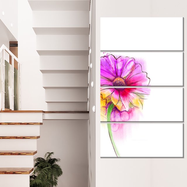 Purple Yellow Gerbera Flower