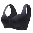 thumbnail image 3 of B91xZ Womens Bras Full Support Fashion Plus Size Back-Closure Underwire Bra,Black 34, 3 of 5