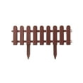 thumbnail image 1 of Yard Fence Mini Garden Border Plastic Edging with Ground Stakes Coffee 20x17x12cm, 1 of 8