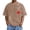 Khaki, variant on Men’s Distressed Graphic Print Washed Tee for Casual Everyday Wear Casual Shirt for and Street Style