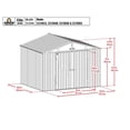 thumbnail image 3 of Arrow Elite Steel Storage Shed, 10x8, Anthracite, 3 of 7