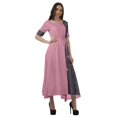 thumbnail image 3 of Moomaya Robe à Encolure Dégagée à Manches Courtes Imprimée avec Cordon à la Taille pour Femmes, 3 of 4