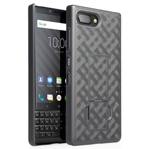 Case for BlackBerry Key2, Nakedcellphone Black Kickstand Cover Slim Hard Shell Stand for BlackBerry KEY2 Phone, Key 2 (BBF100-1, BBF100-6)