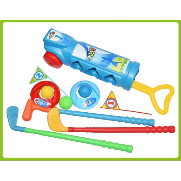 Werulen Ensemble de 2 Pcs de Clubs de Golf Miniatures, Pièce Jouet d'Extérieur pour Parent et Tout-Petit, Jeu de Sport de Loisir, Jouet de Golf pour Tout-Petit, Trousse de Pièces d'Activité Familiale