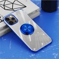 thumbnail image 1 of EGNMCR For 12 Pro 6.1 Clear Ultra Slim Soft Electroplated Frame Case Ring Stand phone cover, 1 of 2