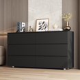 thumbnail image 3 of MONSLIPA Commode 6 Tiroirs pour Chambre, Organisateur de Rangement Commode pour Salon Couloir Entrée, Noir, 3 of 7