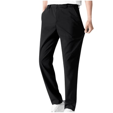 Lovzfmll Men's Dress Pants, Golf Trousers, Lightweight Work Pants Full Length, Dressy Solid Color Office Attire Relaxed Fit